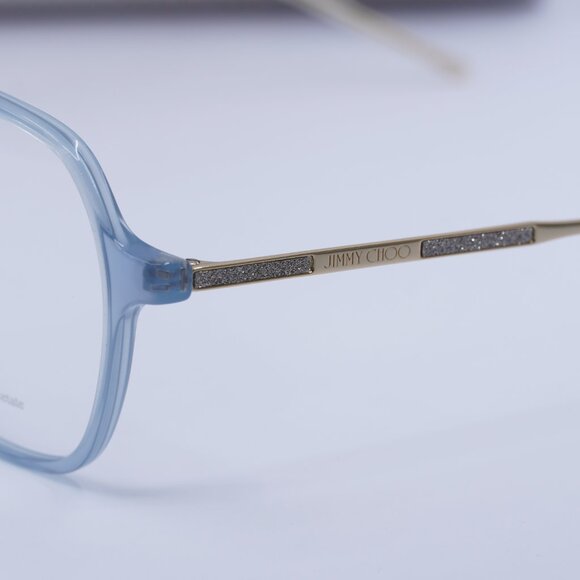 Final Price! Jimmy Choo JC367/F 0MVU 00 Azure/Gold Eyeglasses 52mm main image 4